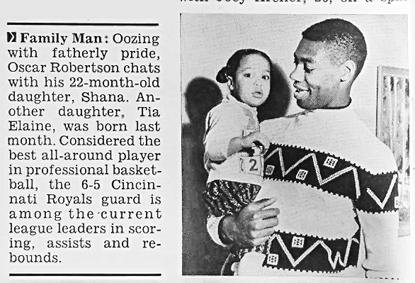 Oscar Robertson and Daughter - Jet Magazine, 1964