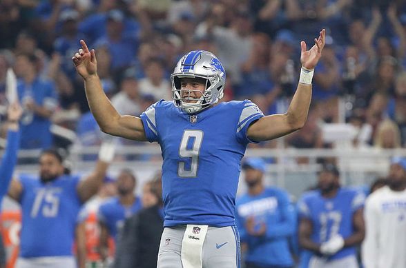 Quarterback Matthew Stafford in the money