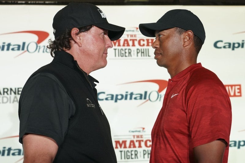 Phil Mickelson Tiger Woods golf odds