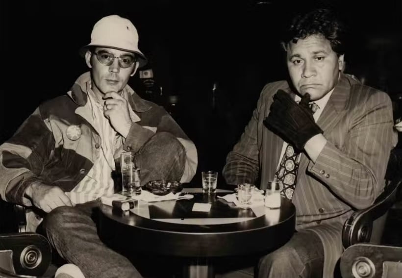 Hunter S. Thompson (left) and Oscar Acosta 