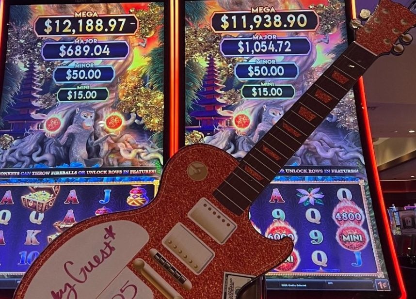 Winning slot at Hard Rock Hotel and Casino Sacramento