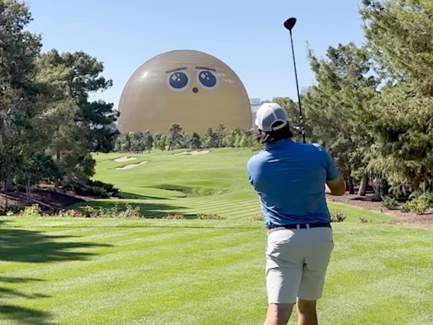 Joseph Demare plays a round at the Wynn Golf Club 